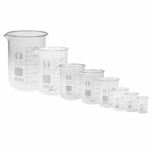 Beaker pyrex (10ML, 25ML, 50ML, 100ML, 150ML, 200ML, 25ML, 400ML, 500ML, 600ML) - Image 2